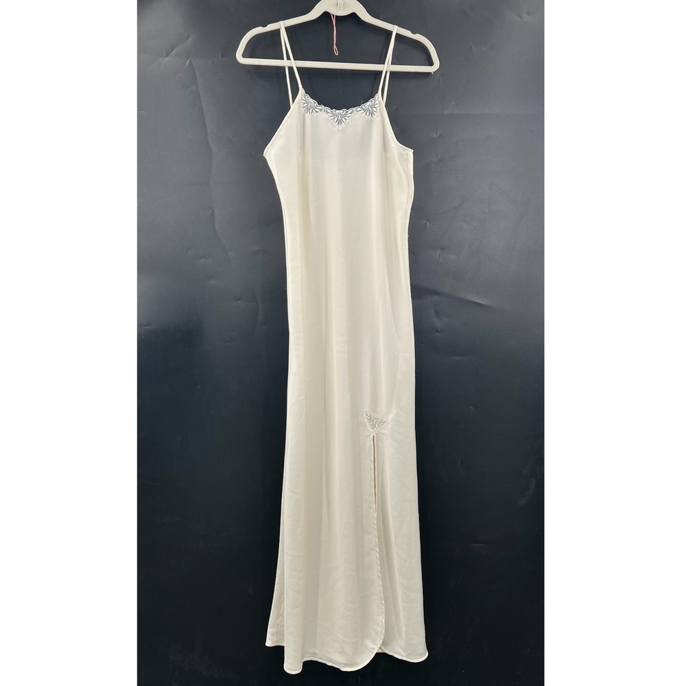 vintage slip dress coquette white lace romance‎ feminine indie grunge fairy M